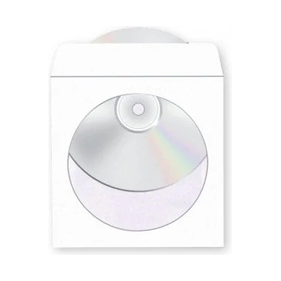 Плик за CD/DVD, 124 x 124 mm, хартиен с прозорец