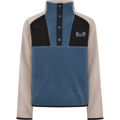 Didriksons Детски поларен пуловер Didriksons Kid's Yokto Half-Buttons 2 Fleece jumper - Blue Fog - размер 150 (704-4475-0614)