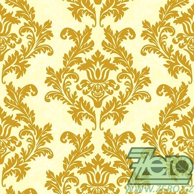 Maki ubrousky 3N 20ks krémové se zlatými ornamenty 33x33cm