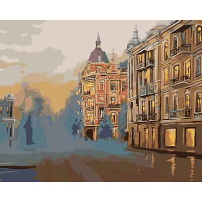 ZUTY Malování podle čísel HISTORICKÁ ČÁST MĚSTA Rozměr 40 x 50 cm Rámování vypnuté plátno na rám