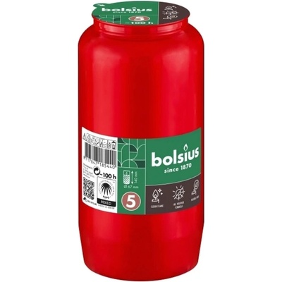 Hřbitovní svíčka náplň olejová červená 100 hod (výška 140 mm, šířka 67 mm)