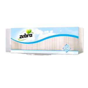Zebra Зебра салфетки ресторант БЯЛО 350бр 1пласт 33х33 (3800090302162)