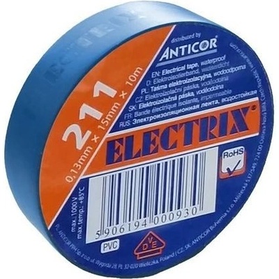 ANTICOR Izolačná páska PVC 15 mm x 10 m modrá