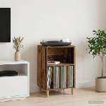 vidaXL Стойка за грамофон Дъбова дървесина 47 x 39, 5 x 74, 5 см (8012880)