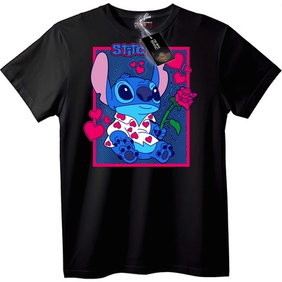 NOONEBRAND Тениска Stitch Обича Роза - 2XL, White