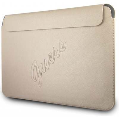 Obal Guess Saffiano GUCS13PUSASLG PU 13" Light Gold