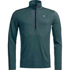 Ortovox Мъжко мериносово термобельо Ortovox 185 Rock'N'Wool Zip Neck Merino base layer - Dark Arctic Grey (015-2323-0211)
