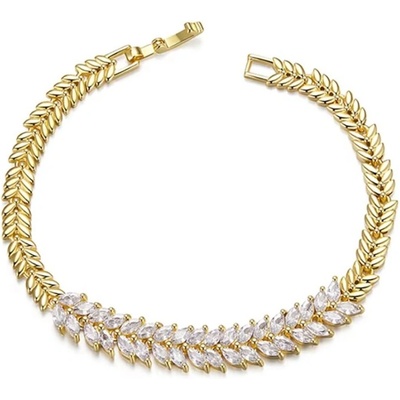 Éternelle Luxusní náramek Swarovski Elements Josina Gold NR2254-YIB067-B/19 zlatá
