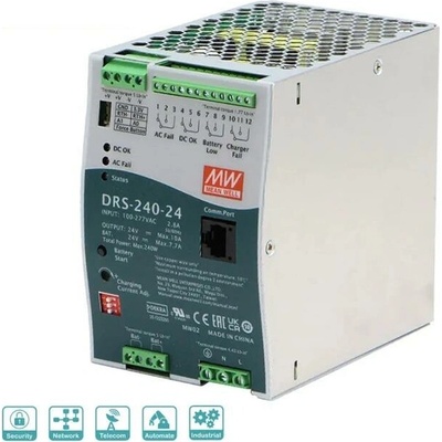 Mean Well DRS-240-48 Průmyslový napájecí zdroj 48V, 240W na DIN