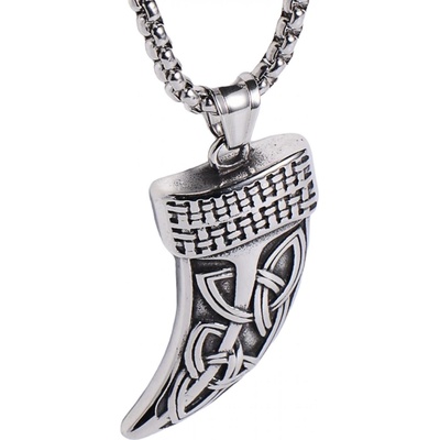 HARAHU Мъжки колие Зъб - Сребърно kp20484 (20484)