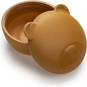 Melii Silicone Bowl with Lid кутия за закуска Bear 350ml