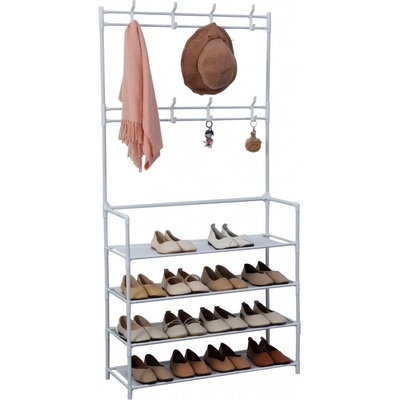 TEXTILOMANIE Herzberg Věšák s botníkem 80 × 155 cm bílý – Zbozi.Blesk.cz