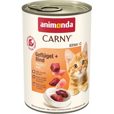 Animonda Carny Kitten hovädzie a kura 400 g