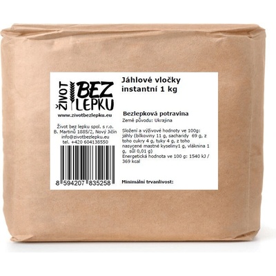 Život bez lepku Pšenové vločky instantné 1 kg