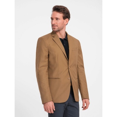 Elegantní karamelové sako V2 BLZB-0115 – Sleviste.cz