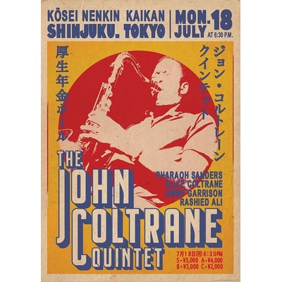 Plagát, Obraz - John Coltrane Quintet - Tokyo, 59.4 × 84.1 cm