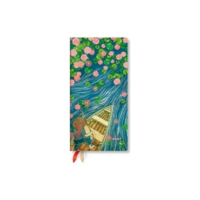 Lotus River Slim Horizontal Hardcover 12-Month Weekly Planner, 160pg, 100gsm by Paperblanks Living with Yuko 2027