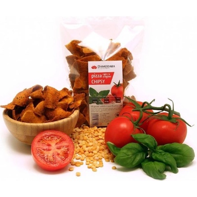 Damodara Luštěninové chipsy Pizza - rajče a oregáno 100 g
