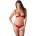 Открит сутиен и прашки в червен цвят, размер S - Half-Cup Bra Set (COTEL05686)