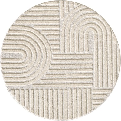 Ayyildiz Кремав кръгъл килим ø 120 cm Art - Ayyildiz Carpets (ART1201201121CREAM)