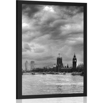 Plakát jedinečný Londýn v černobílém provedení - 20x30 white