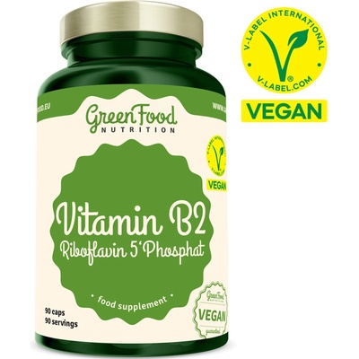 GreenFood Vitamin B2 Riboflavin 5'Phosphat 90 kapslí