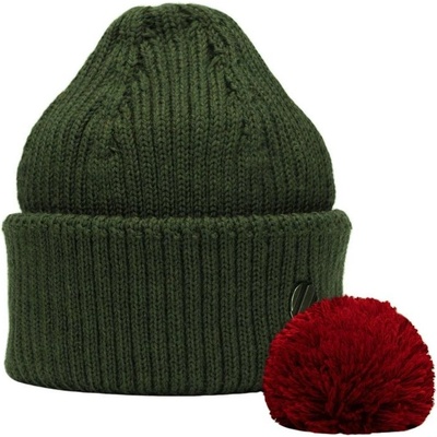 Merino čepice Bubu mechová zelená