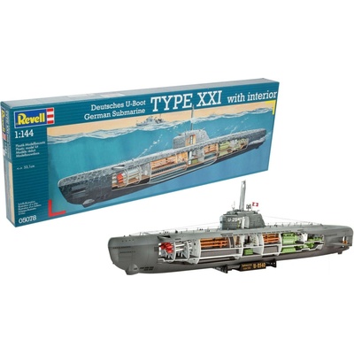 Revell U-boat XXI Type w. interieur 1:144