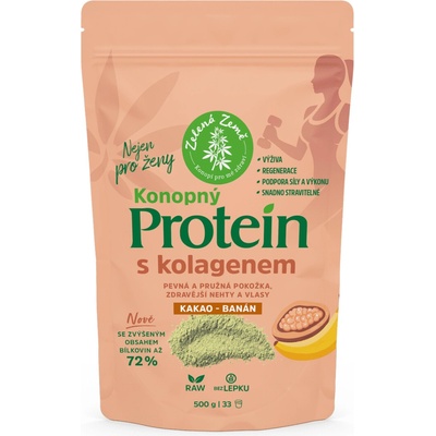 Zelená Země Konopný protein s kolagenem 500 g