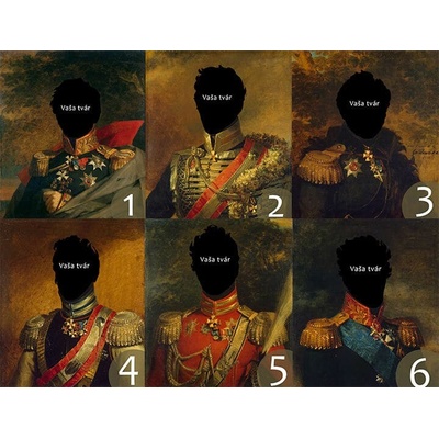 Darčeky pre mužov - Obraz z fotky GENERAL a uniformy - 40x50 cm – uniforma 1
