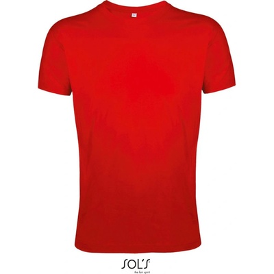 Sol's Collection tričko Regent Fit slim fit krátký rukáv pánské COT-25055300400 červené