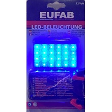 LED panel 65x35 mm 12V, 24LED modré - EUFAB