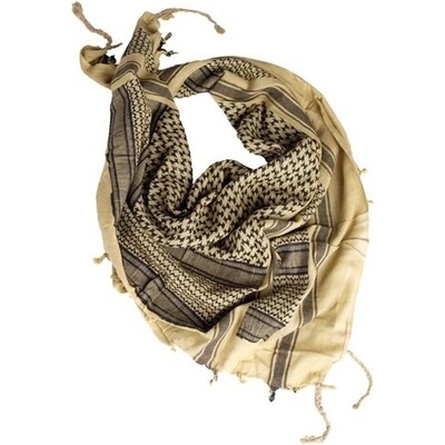 Šatka Mil-Tec so strapcami čierno-pieskový