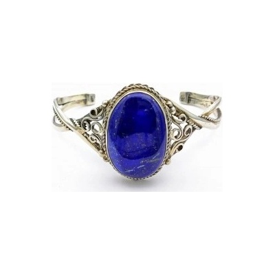 Zlato-minerály stříbrný kruh pevný lapis lazuli SR05955ss