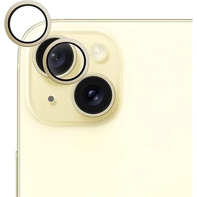 Epico hliníkové ochranné sklo na čočky fotoaparátu pro iPhone 15 / 15 Plus - žlutá 81112152400001