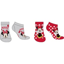 Minnie Mouse 5234A326 Dievčenské členkové ponožky šedá / červená