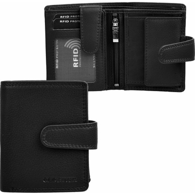Dámská malá kožená peněženka 3257 N RFID černá Old River
