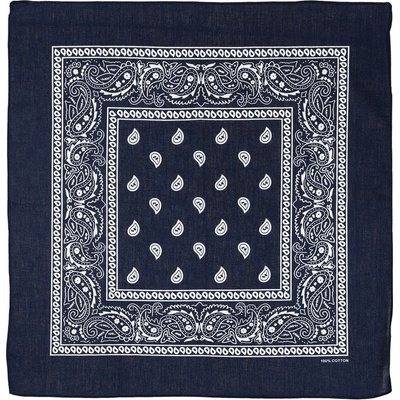 MFH Шал, тъмносиньо-бял, приблизително 55 x 55 cm, памук (16403G)