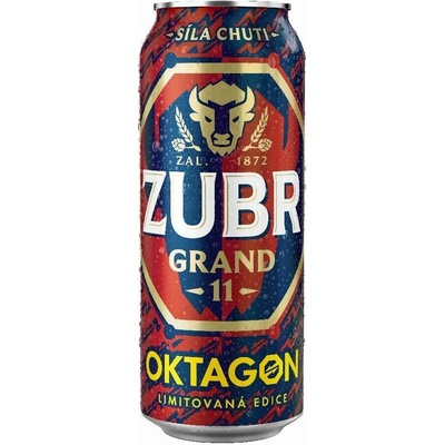 Zubr Grand 4 x chmelené 11° 4,8% 0,5 l (plech)