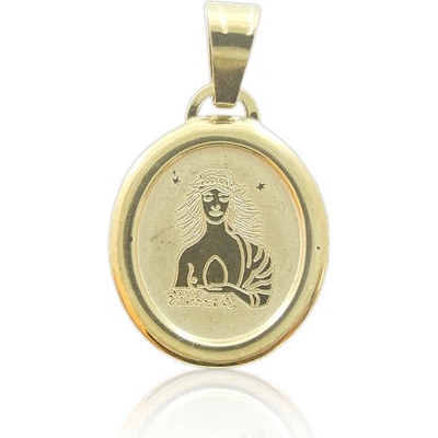 Zlatnictví Zlatíčko Zlatý přívěsek oválek znamení Panna 000.00109