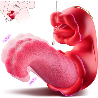 SuperLove Tongue Thrusting & Licking Vibrator Red