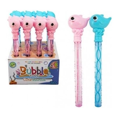 Bublifuk trubice delfín ryba 35cm se zvukem 2 barvy