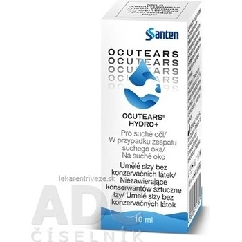 Ocutears Hydro+ očný roztok bez konzervačných látok 10 ml