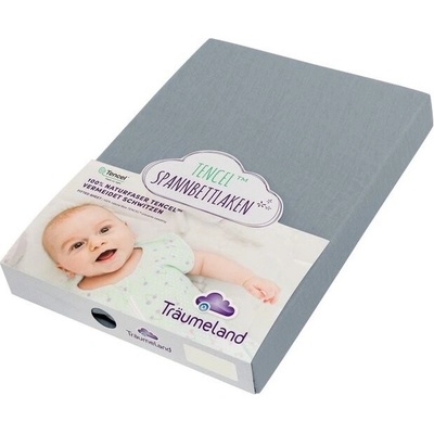 Träumeland prostěradlo tencel dunkelgrau 70x140