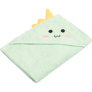 Sensillo Хавлия с качулка Sensillo - Динозавърче, 100 х 100 cm, зелена (SILLO-30565)