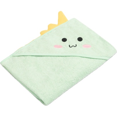 Sensillo Хавлия с качулка Sensillo - Динозавърче, 100 х 100 cm, зелена (SILLO-30565)