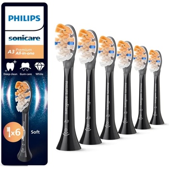 Philips Sonicare Premium All-in-One HX9096/88 резервни глави за четка за зъби Black 6 бр