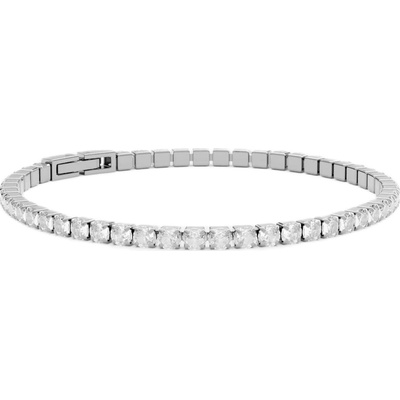 Furiosa Blyštivý tenisový náramok s čírymi kryštálmi Swarovski SB-TENNIS-S 17 cm