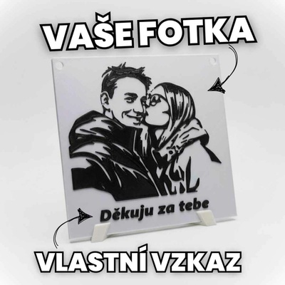 3D Obraz z vlastní fotky se vzkazem | Svíčkománie3D
