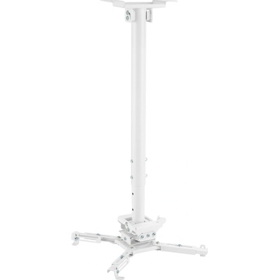 Stropní držák na projektor Vivolink 35kg max, 60.5 - 90.5 cm, 360 °, bílá barva